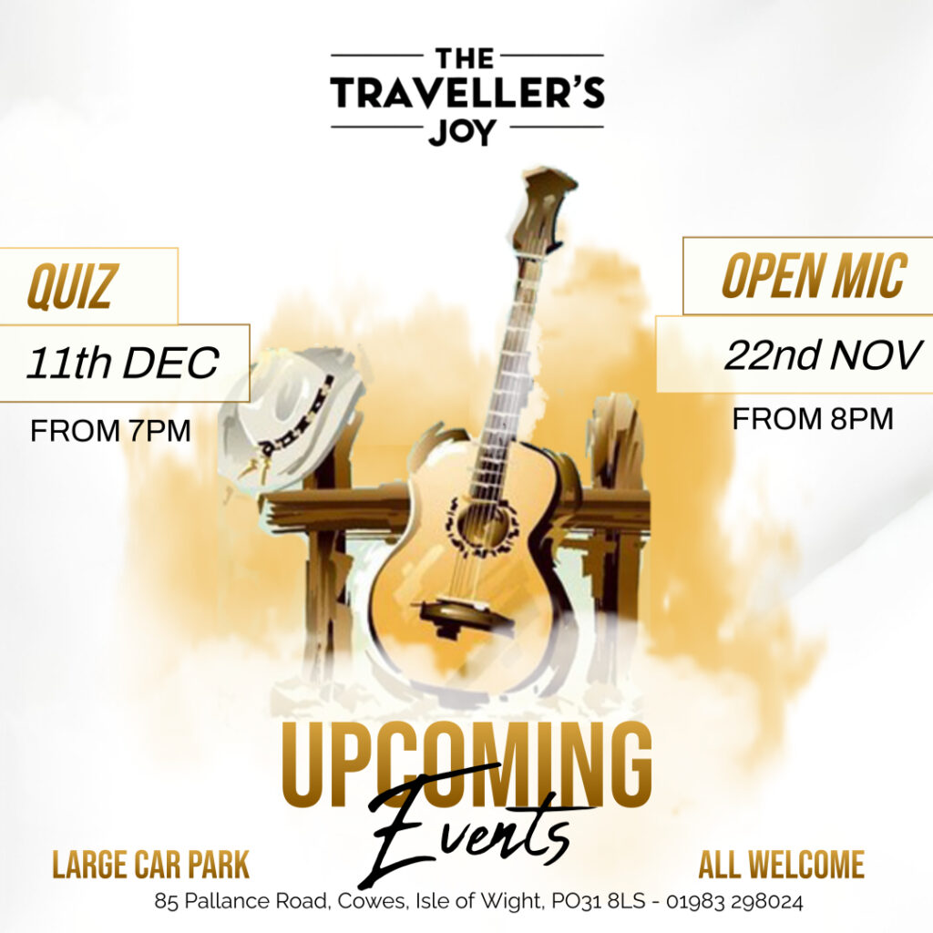 Events at The Traveller's Joy, Isle of Wight